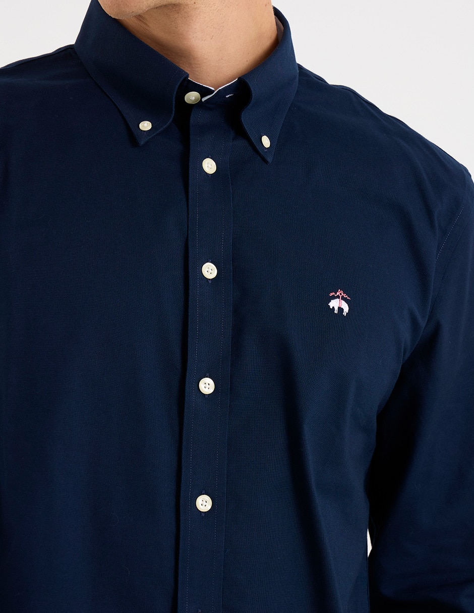 Camisa casual de algodón manga larga para hombre 4