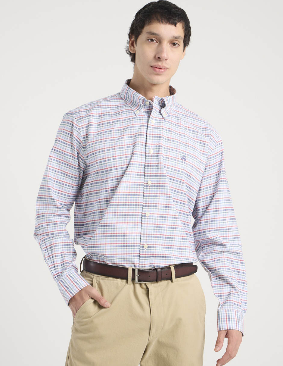 Camisa business casual de algodón manga larga para hombre Camisa business casual de algodón manga larga para hombre