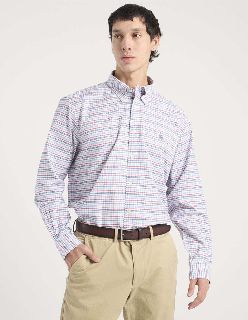 Camisa business casual de algodón manga larga para hombre 2