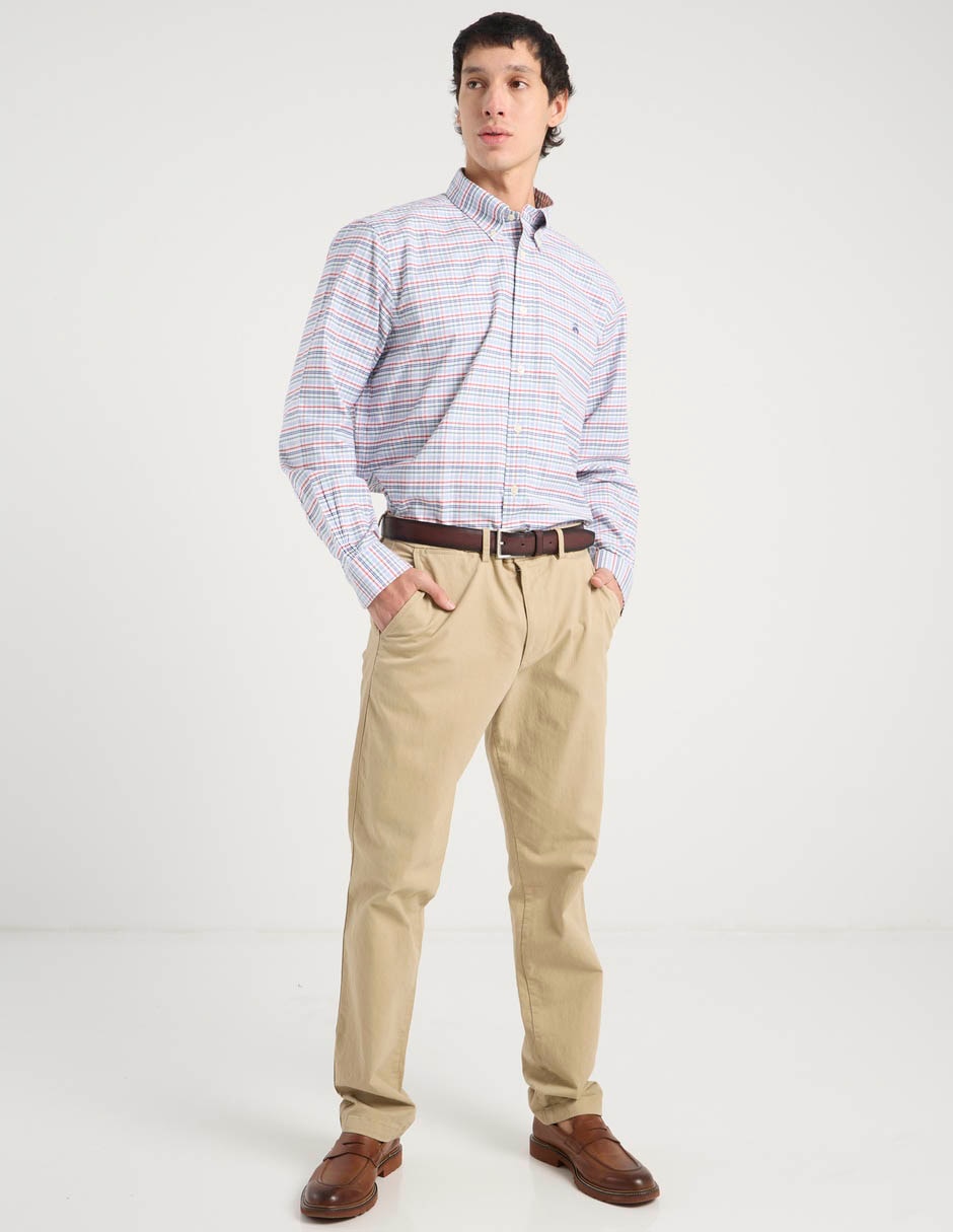 Camisa business casual de algodón manga larga para hombre 3