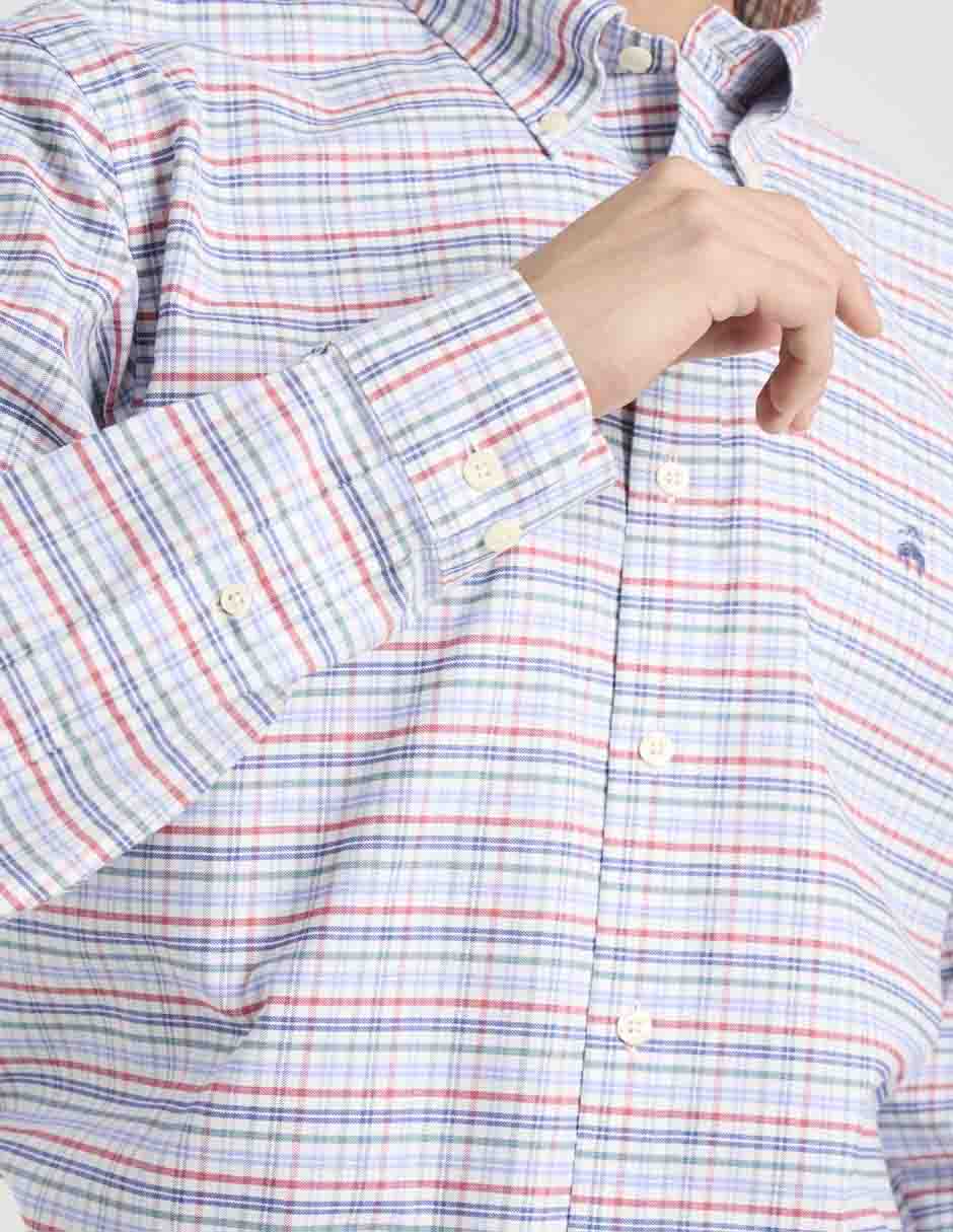 Camisa business casual de algodón manga larga para hombre 5