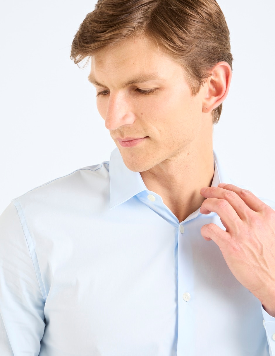 Camisa Business casual manga larga para hombre 4
