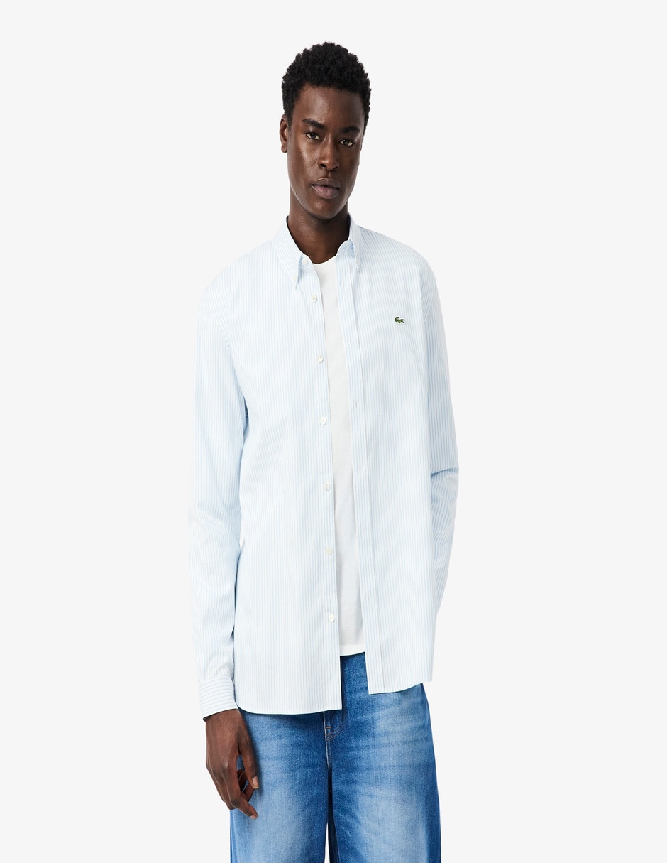 Camisa casual de algodón manga larga para hombre 4