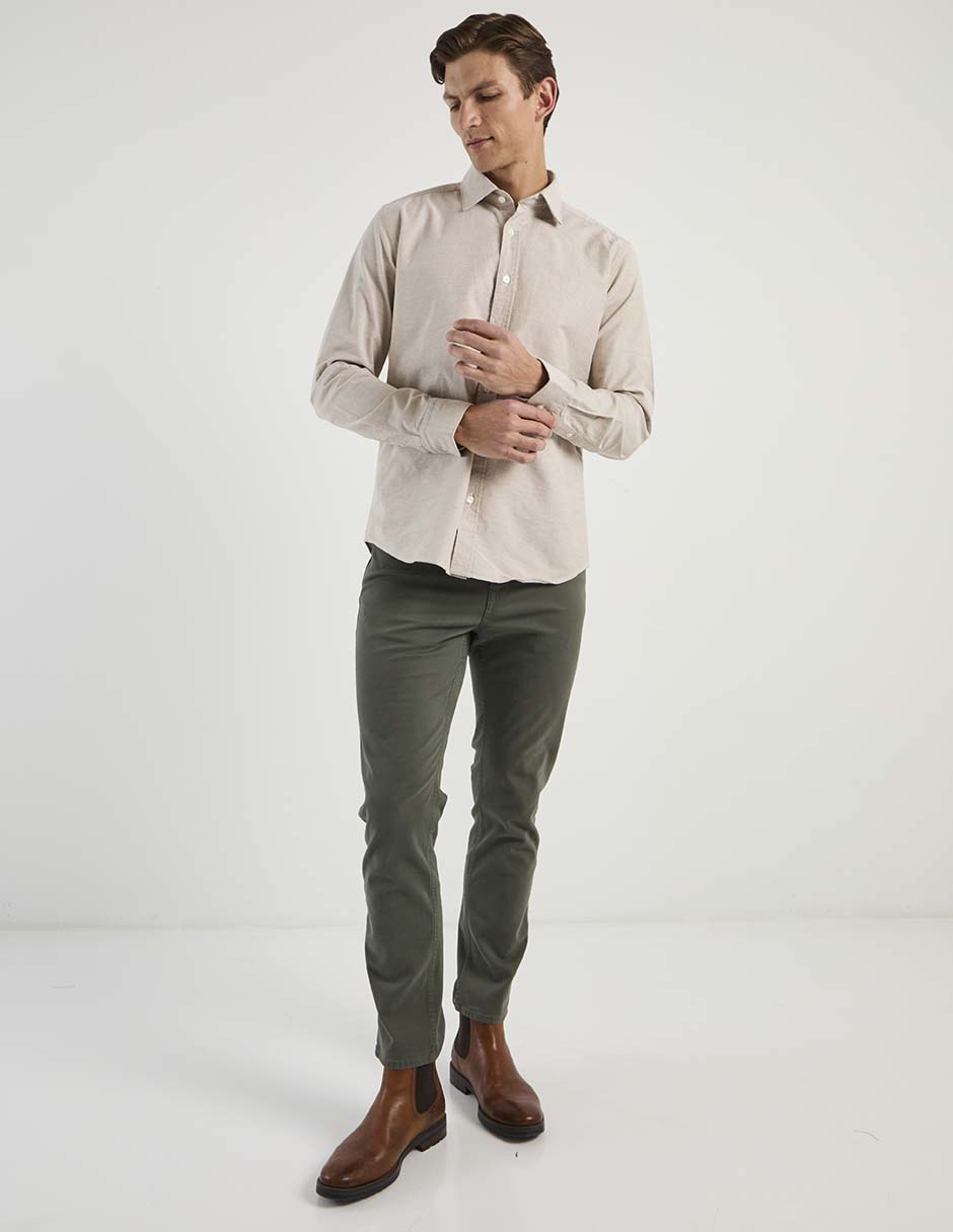 Camisa casual manga larga para hombre 2