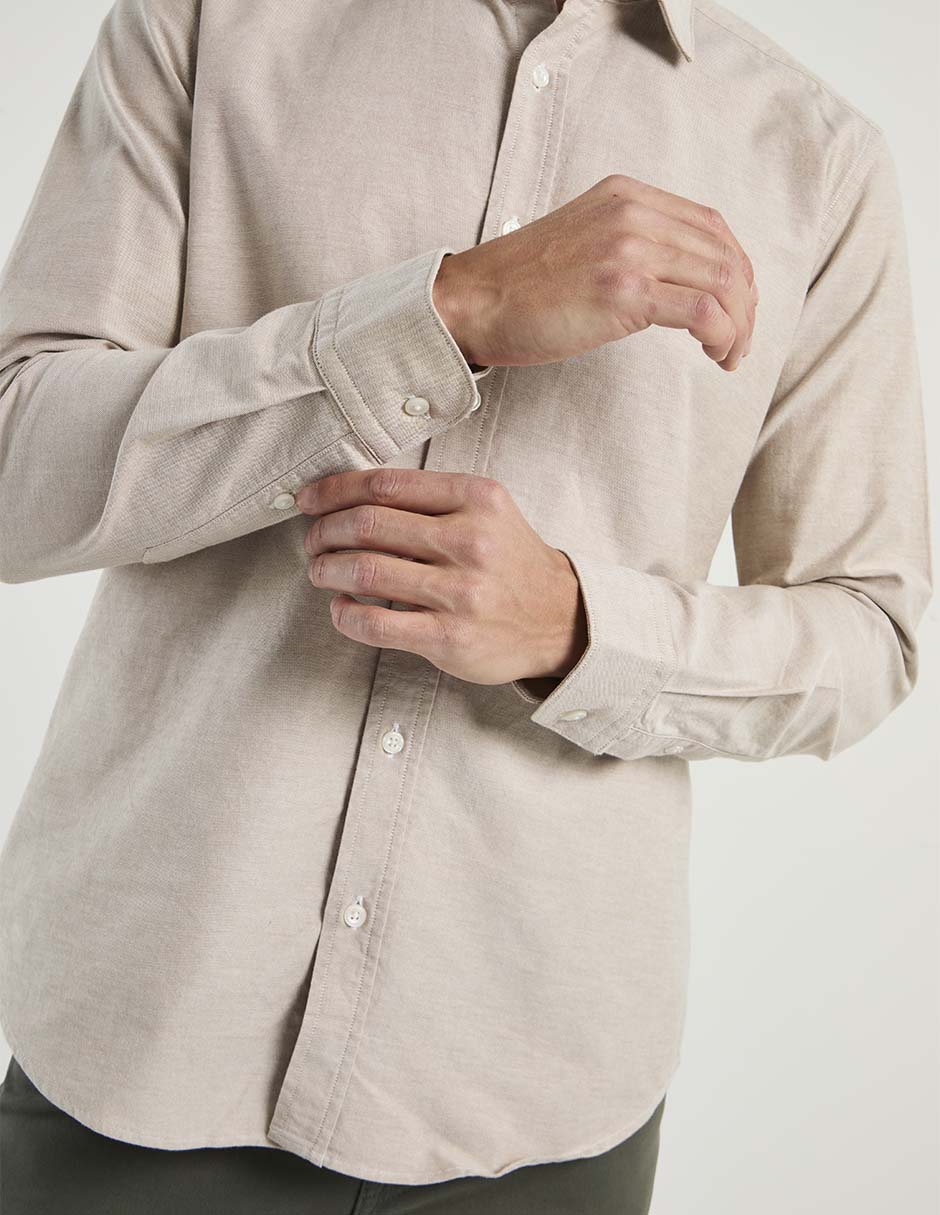 Camisa casual manga larga para hombre 5
