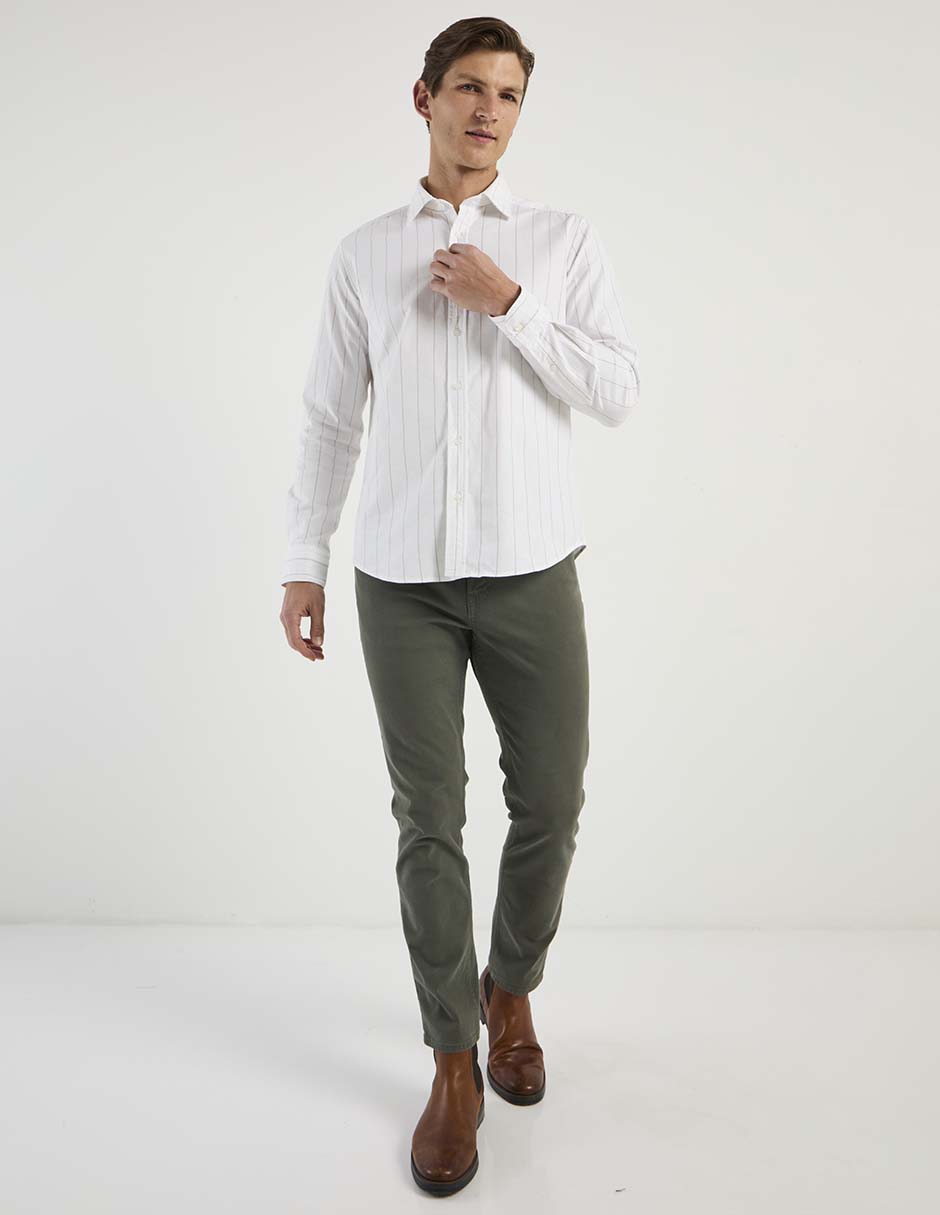 Camisa casual manga larga para hombre 3