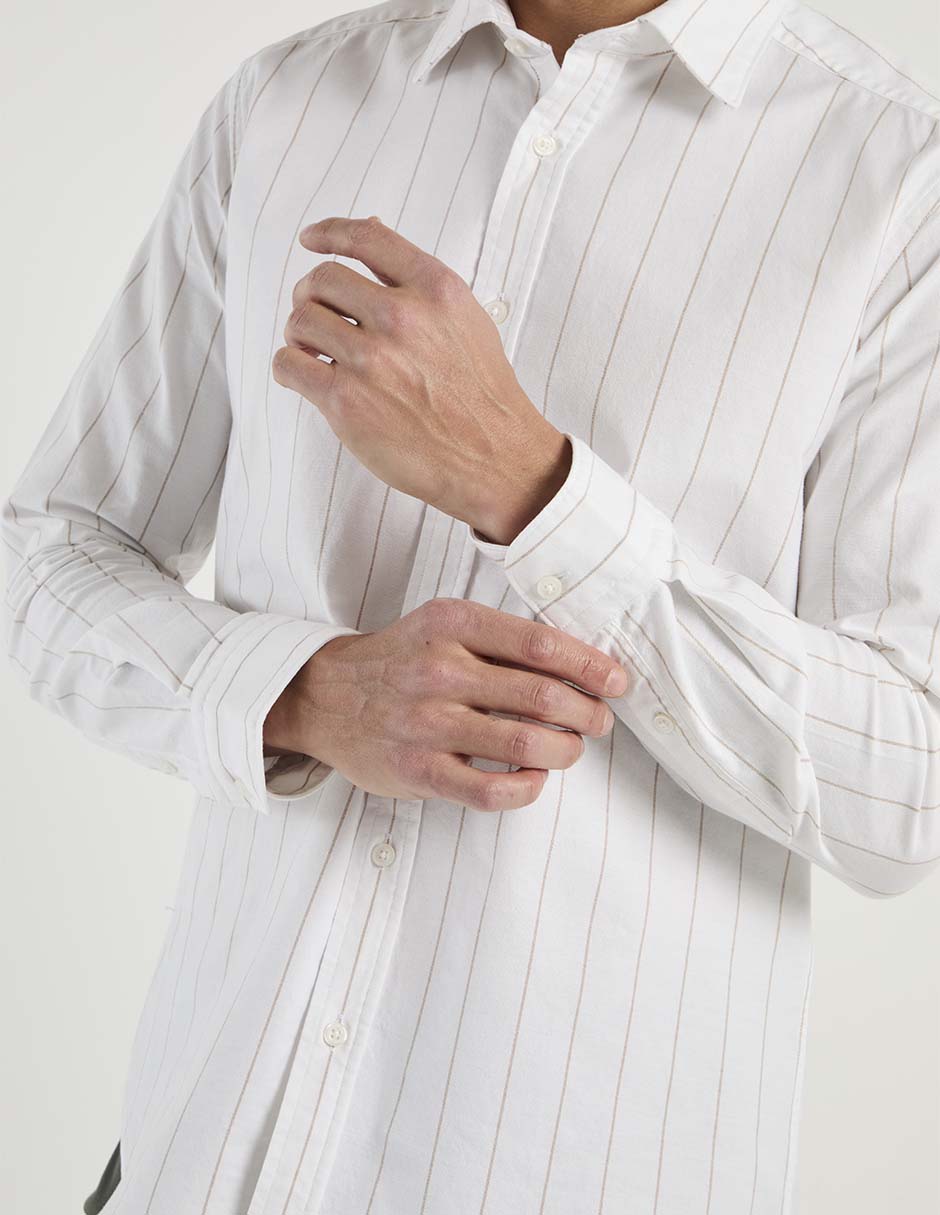 Camisa casual manga larga para hombre 4