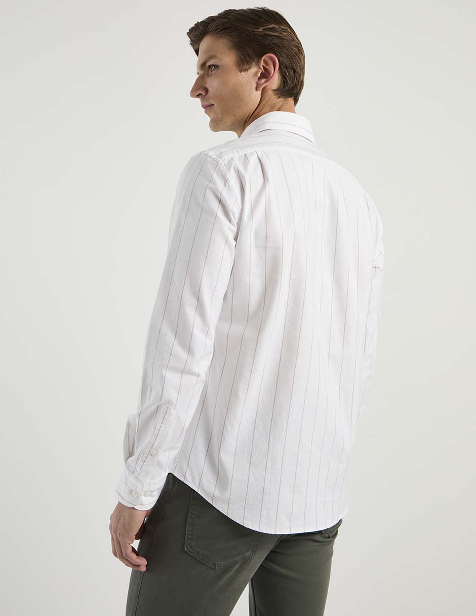 Camisa casual manga larga para hombre 6