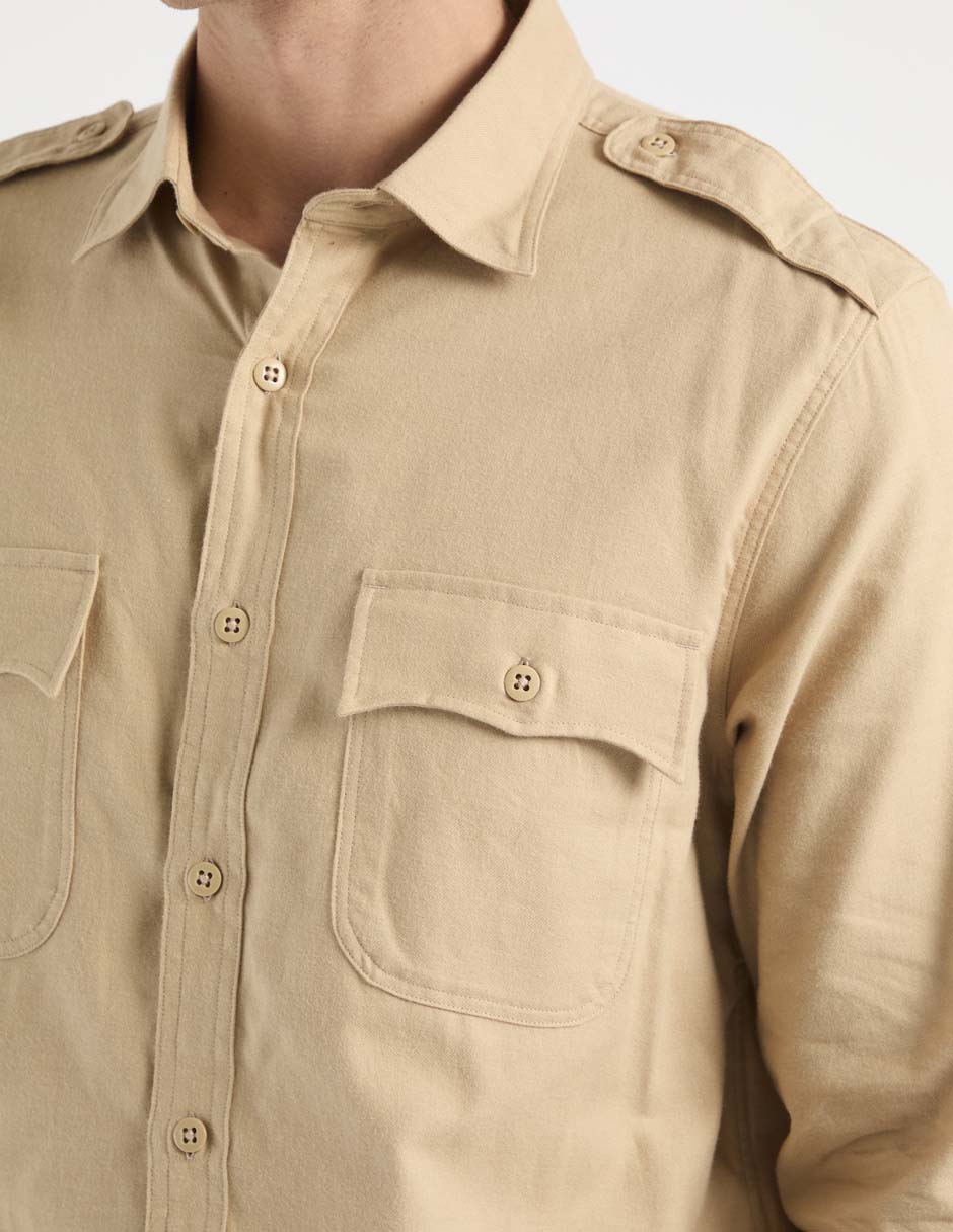 Camisa casual de algodón manga larga para hombre 4
