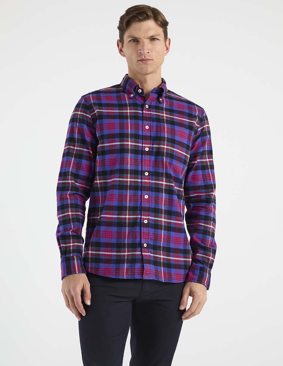 Camisa casual manga larga para hombre 1