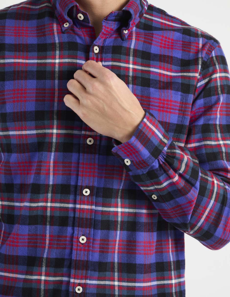 Camisa casual manga larga para hombre 4