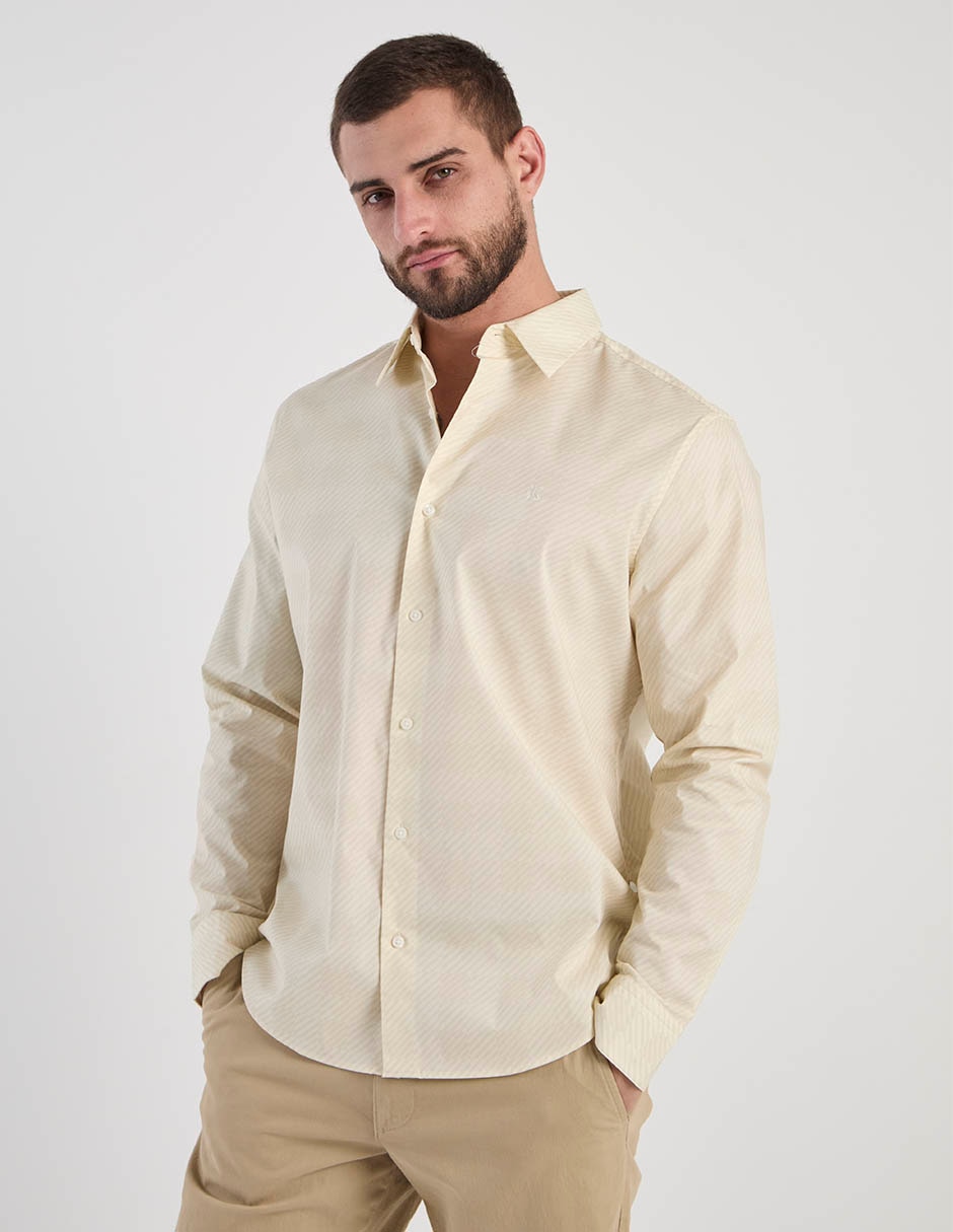 Camisa casual de algodón manga larga para hombre 2