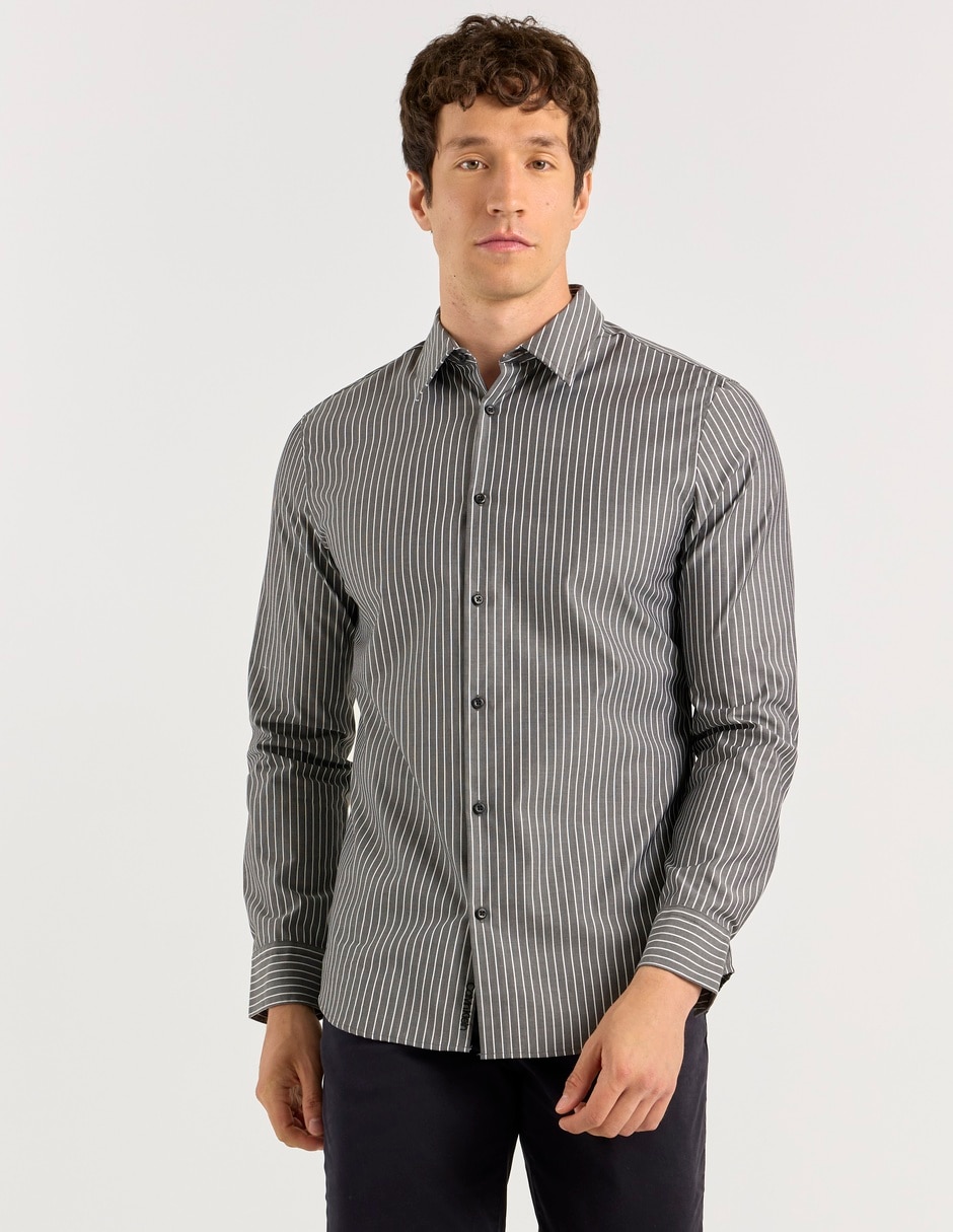 Camisa casual de algodón manga larga para hombre Camisa casual de algodón manga larga para hombre