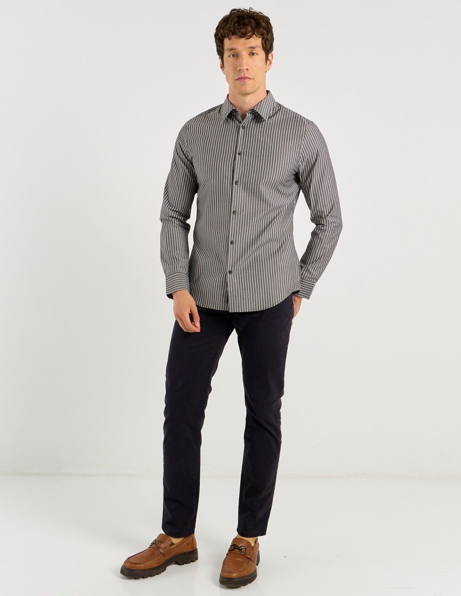 Camisa casual de algodón manga larga para hombre 2