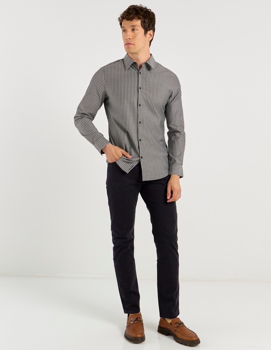 Camisa casual de algodón manga larga para hombre 3