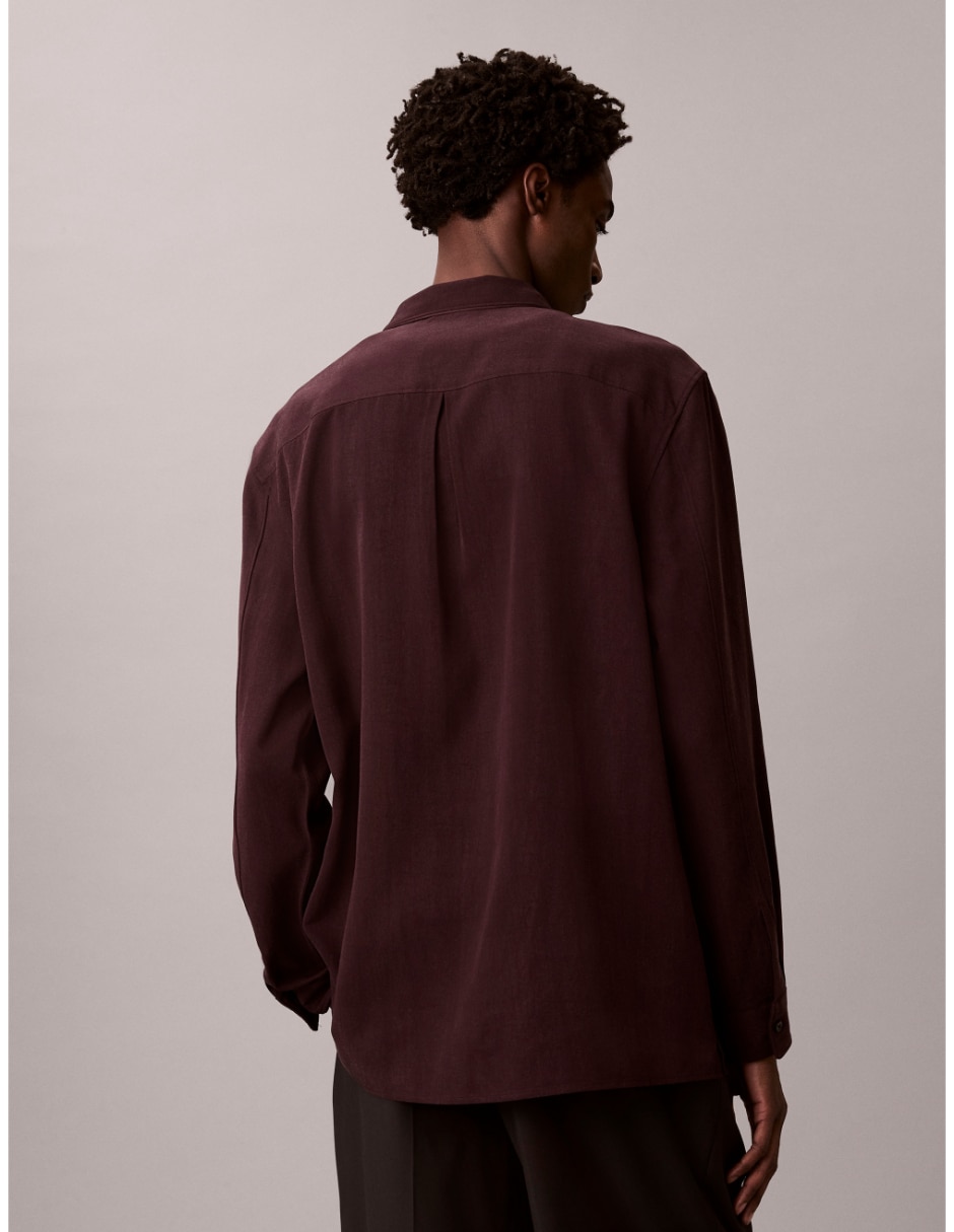Sobrecamisa casual de algodón manga larga para hombre 4