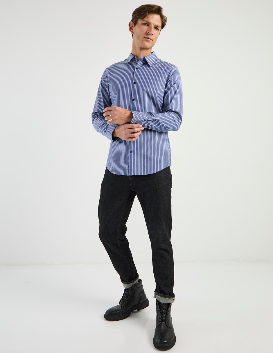 Camisa casual de algodón manga larga para hombre 2