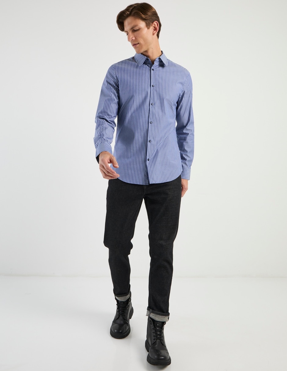 Camisa casual de algodón manga larga para hombre 3