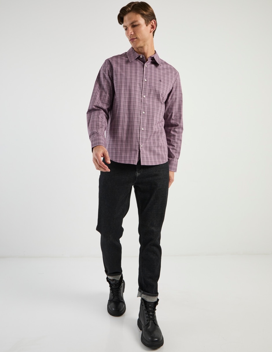 Camisa casual de algodón manga larga para hombre 2