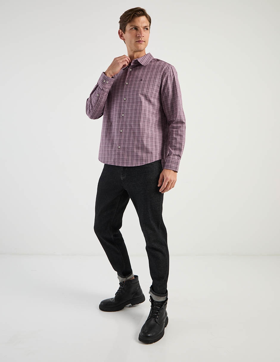 Camisa casual de algodón manga larga para hombre 3