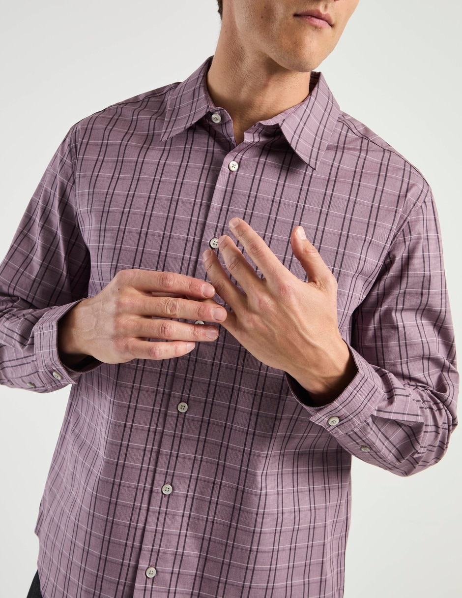 Camisa casual de algodón manga larga para hombre 5