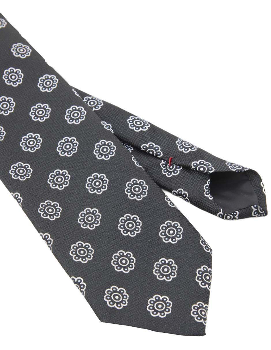 Corbata regular de seda estampado floral para hombre 3