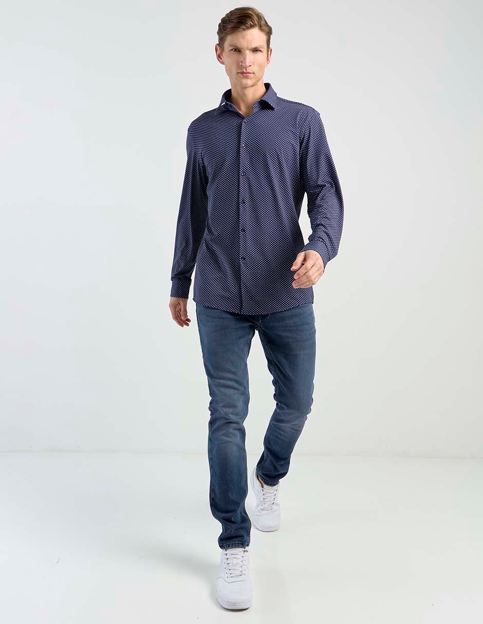 Camisa casual manga larga para hombre 3