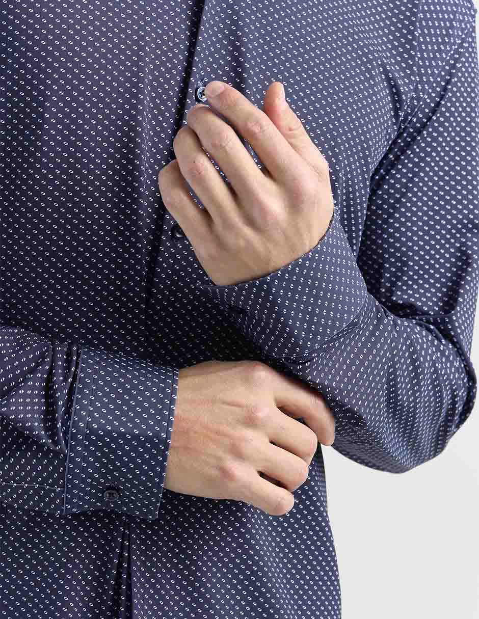 Camisa casual manga larga para hombre 5