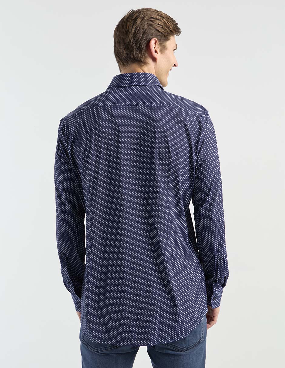 Camisa casual manga larga para hombre 6