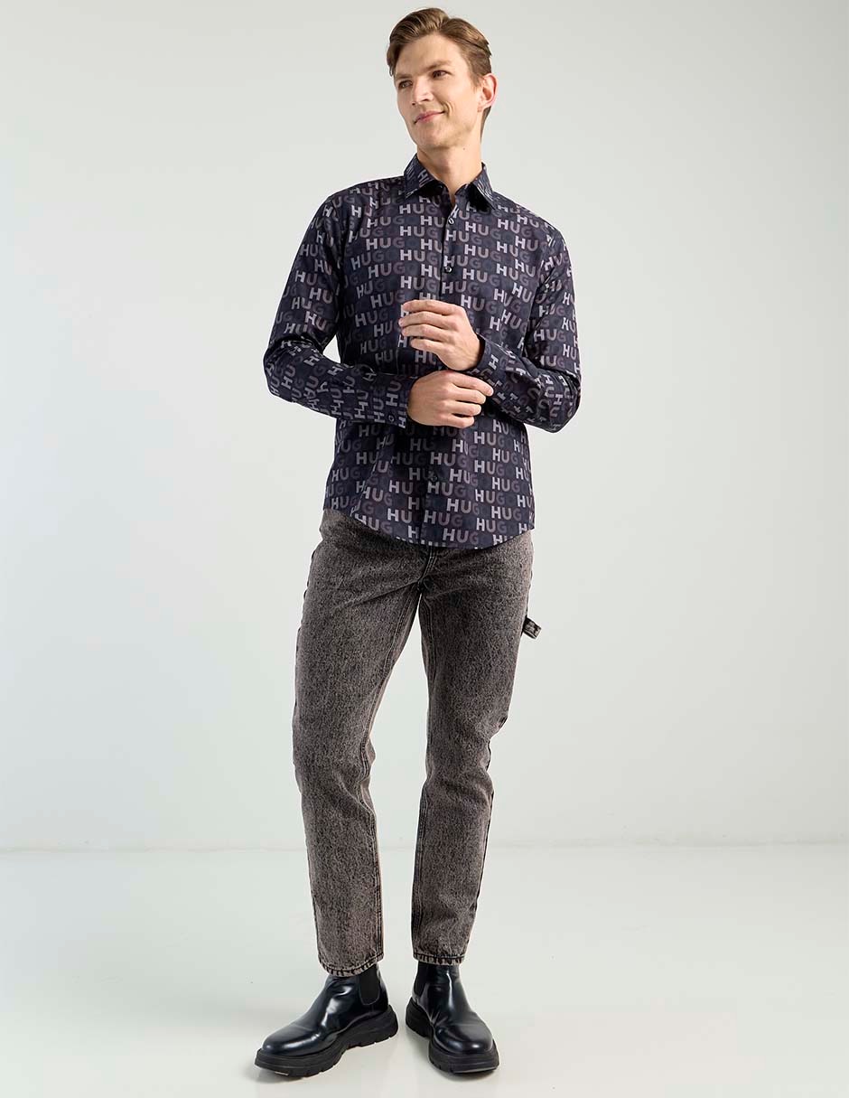 Camisa casual de algodón manga larga para hombre 3
