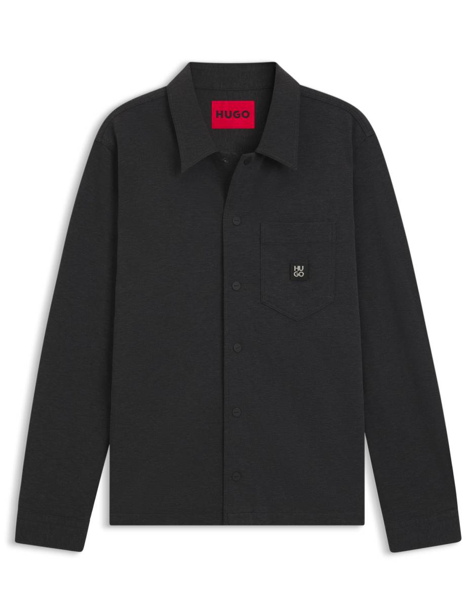 Sobrecamisa de vestir de algodón manga larga para hombre 2