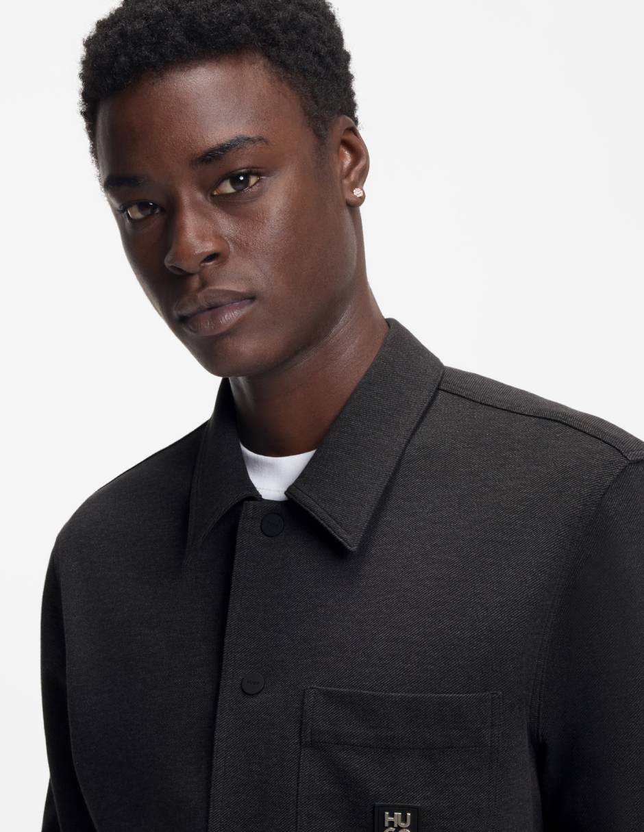 Sobrecamisa de vestir de algodón manga larga para hombre 4