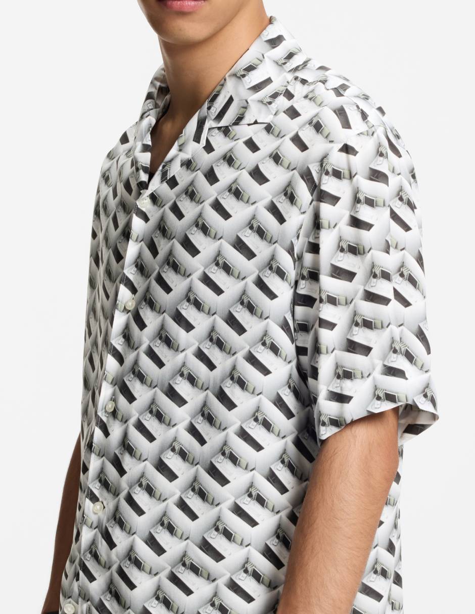Camisa casual manga corta para hombre 5