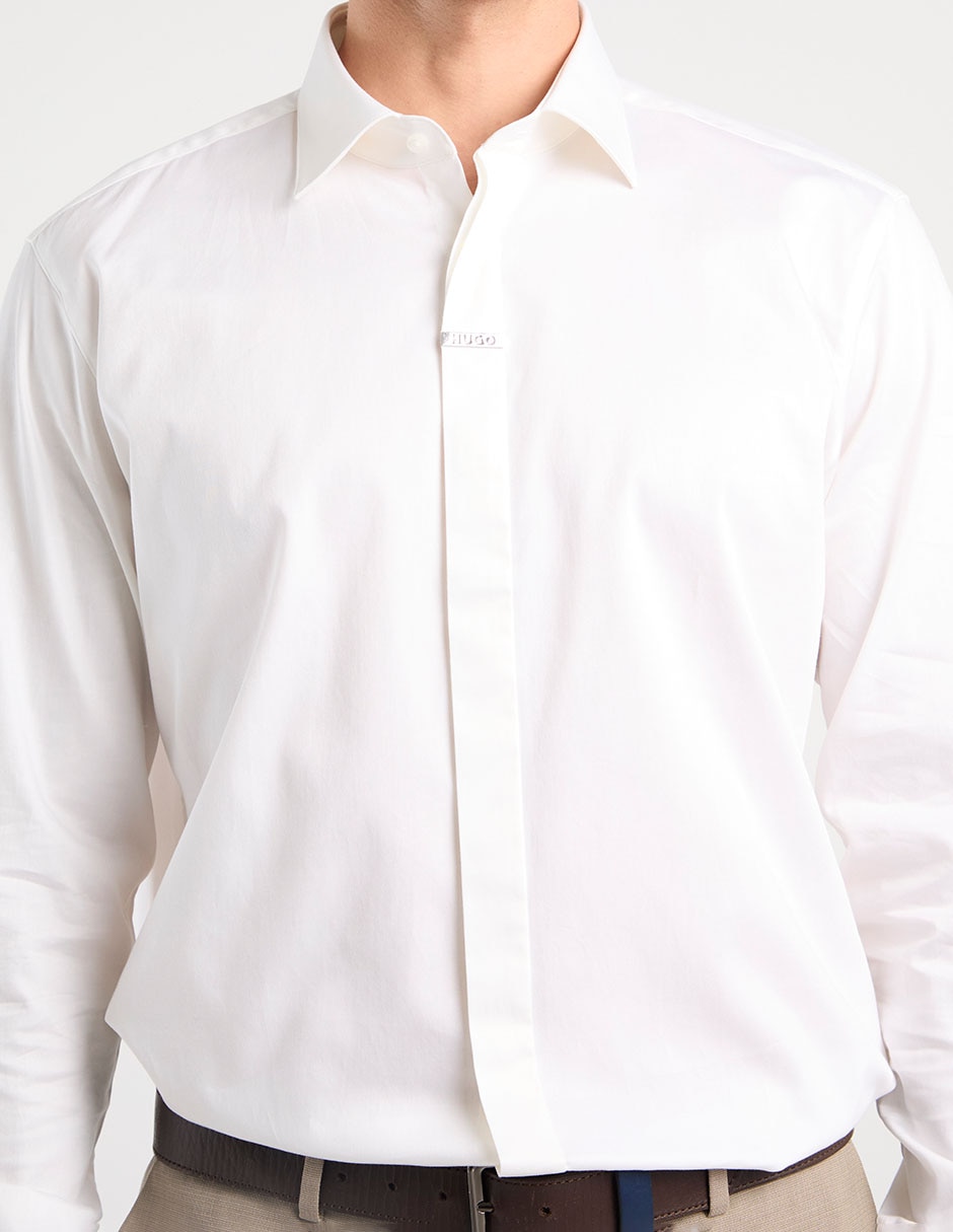 Camisa de vestir de algodón manga larga para hombre 5