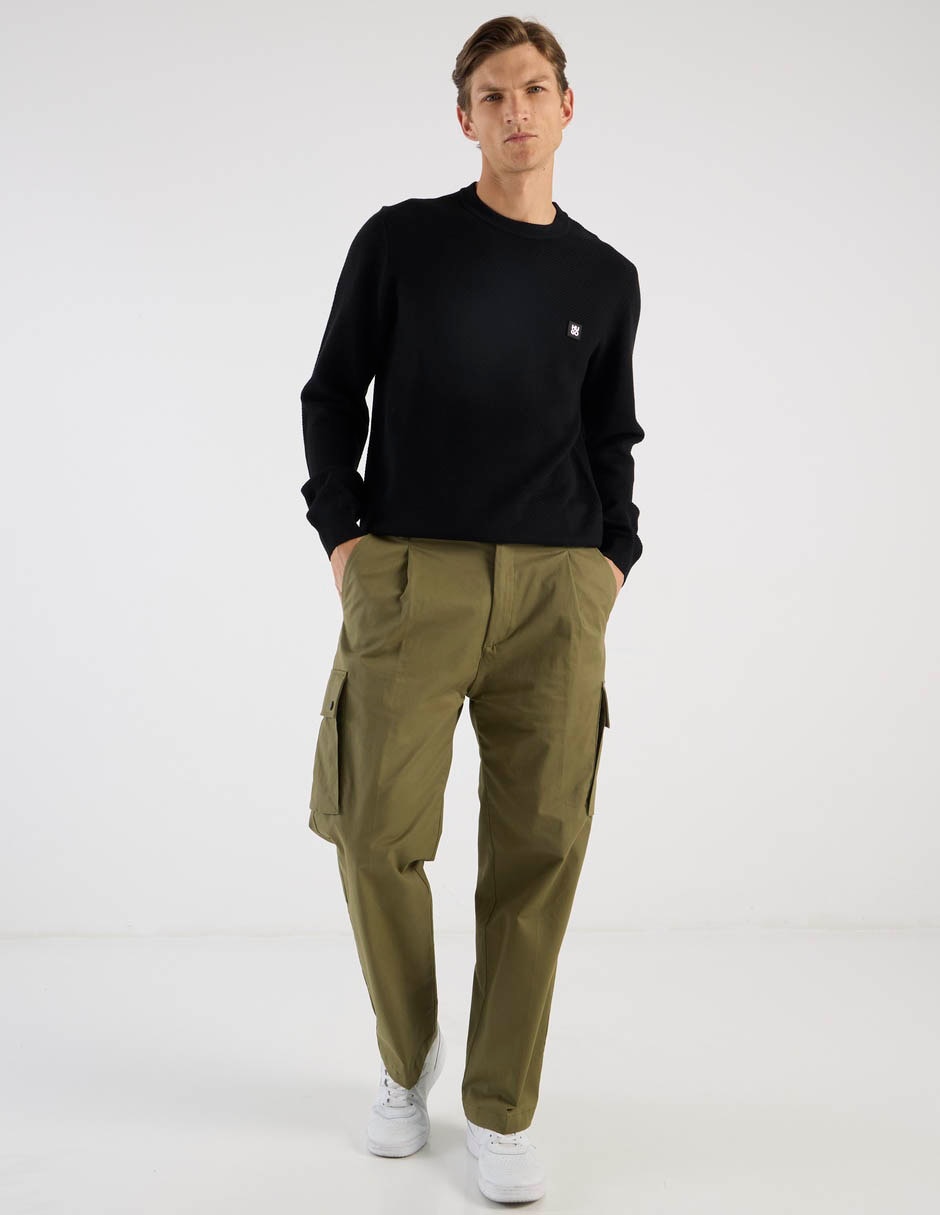 Pantalón cargo recto de algodón para hombre 2