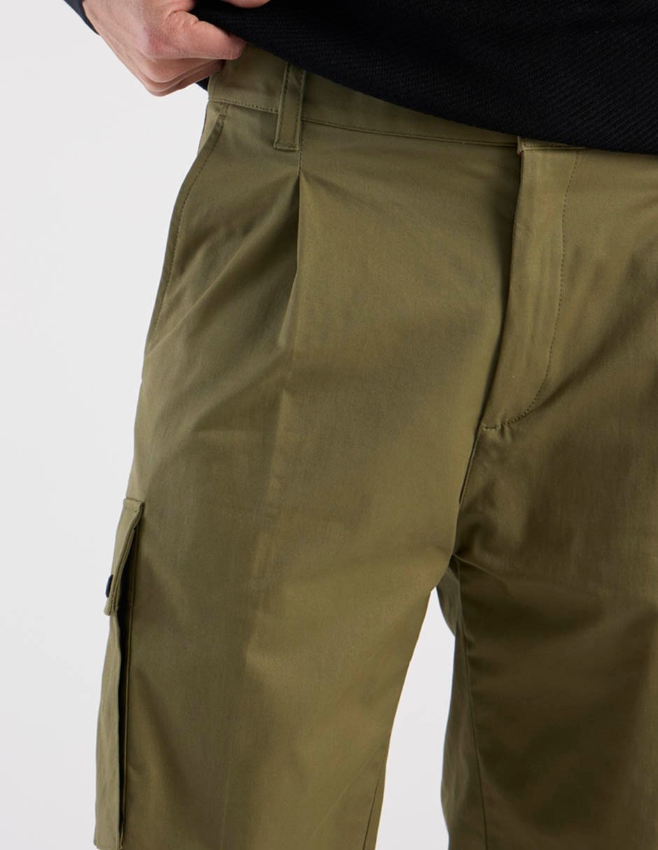 Pantalón cargo recto de algodón para hombre 4