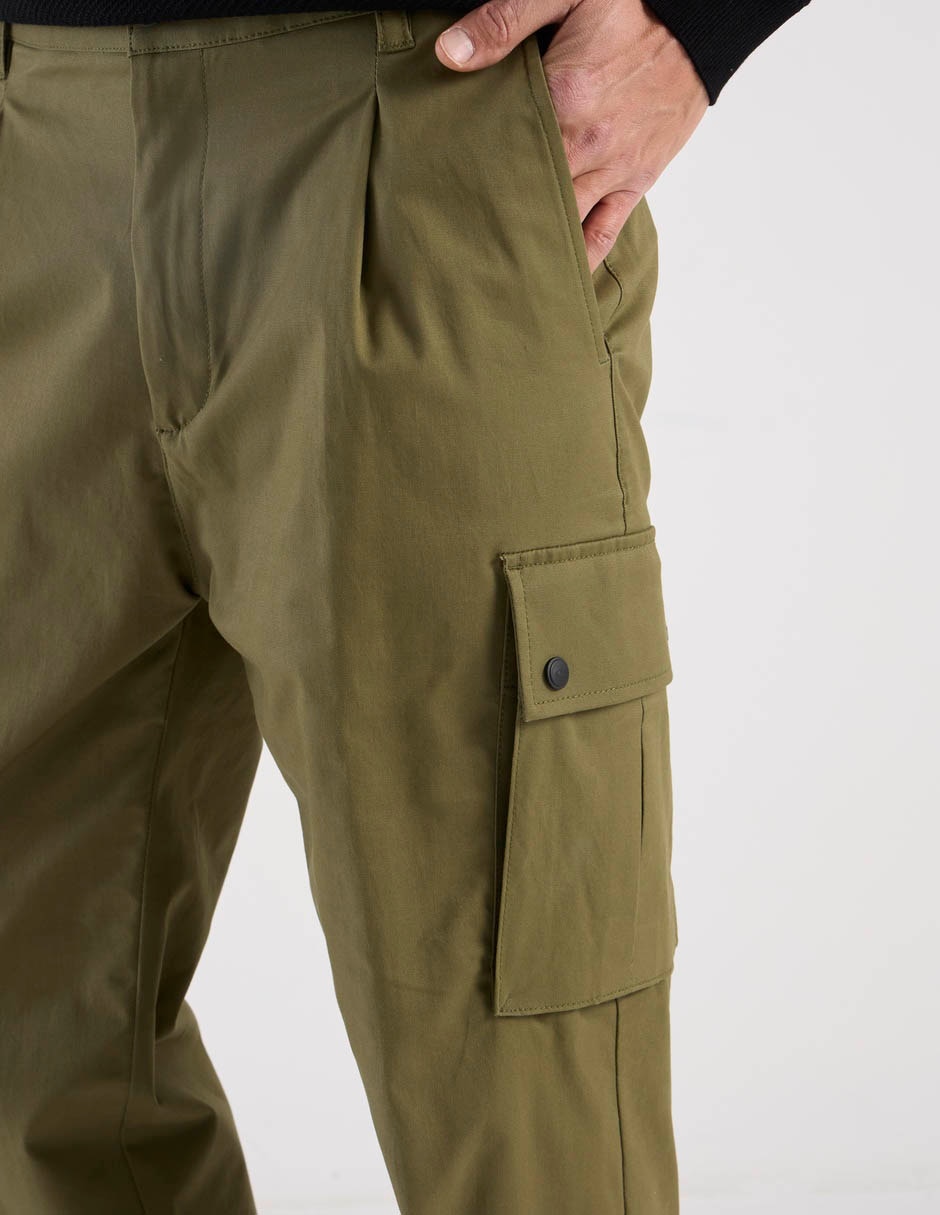 Pantalón cargo recto de algodón para hombre 5