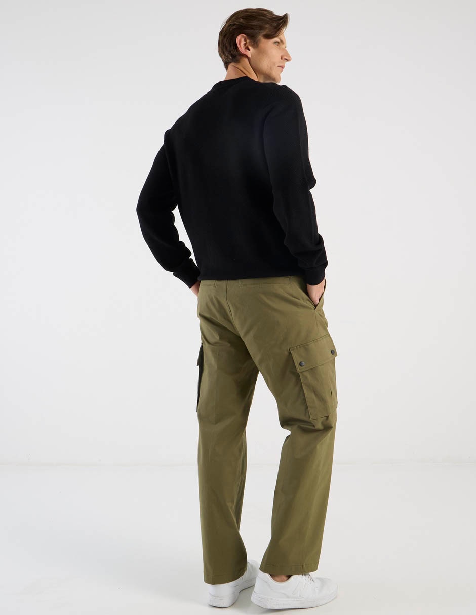 Pantalón cargo recto de algodón para hombre 6