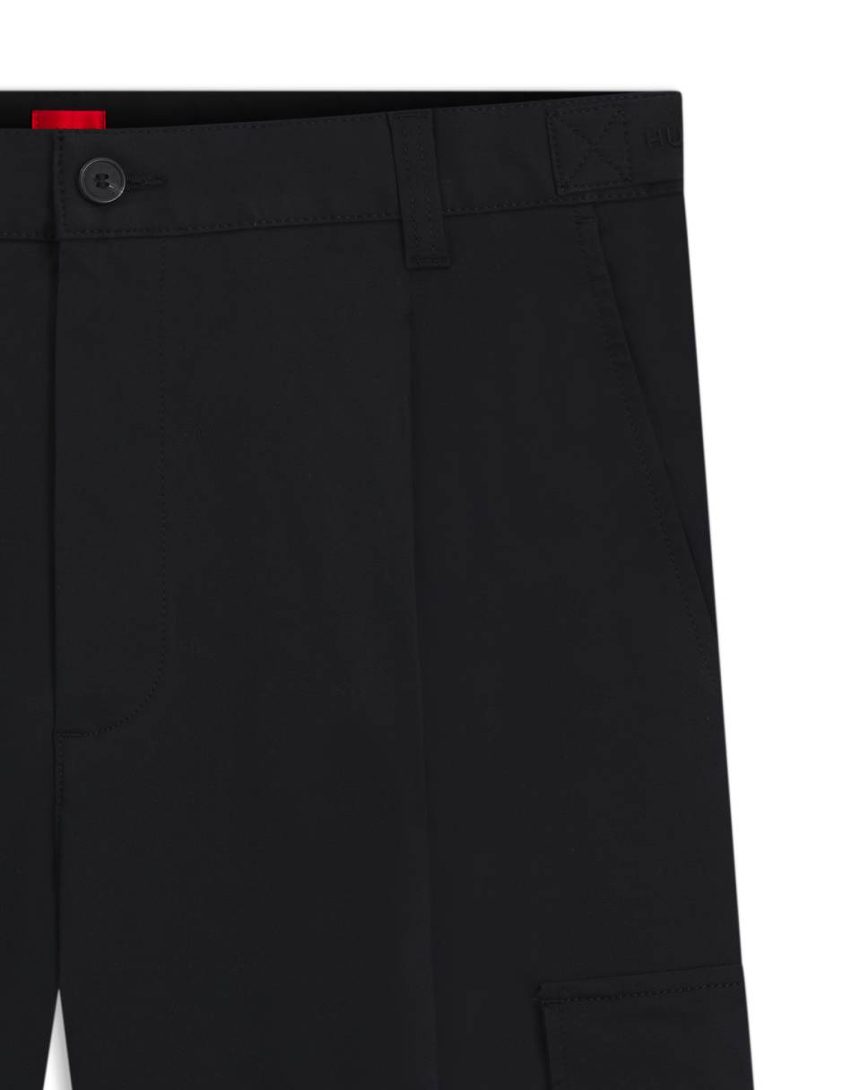 Pantalón business casual cargo recto de algodón para hombre 2