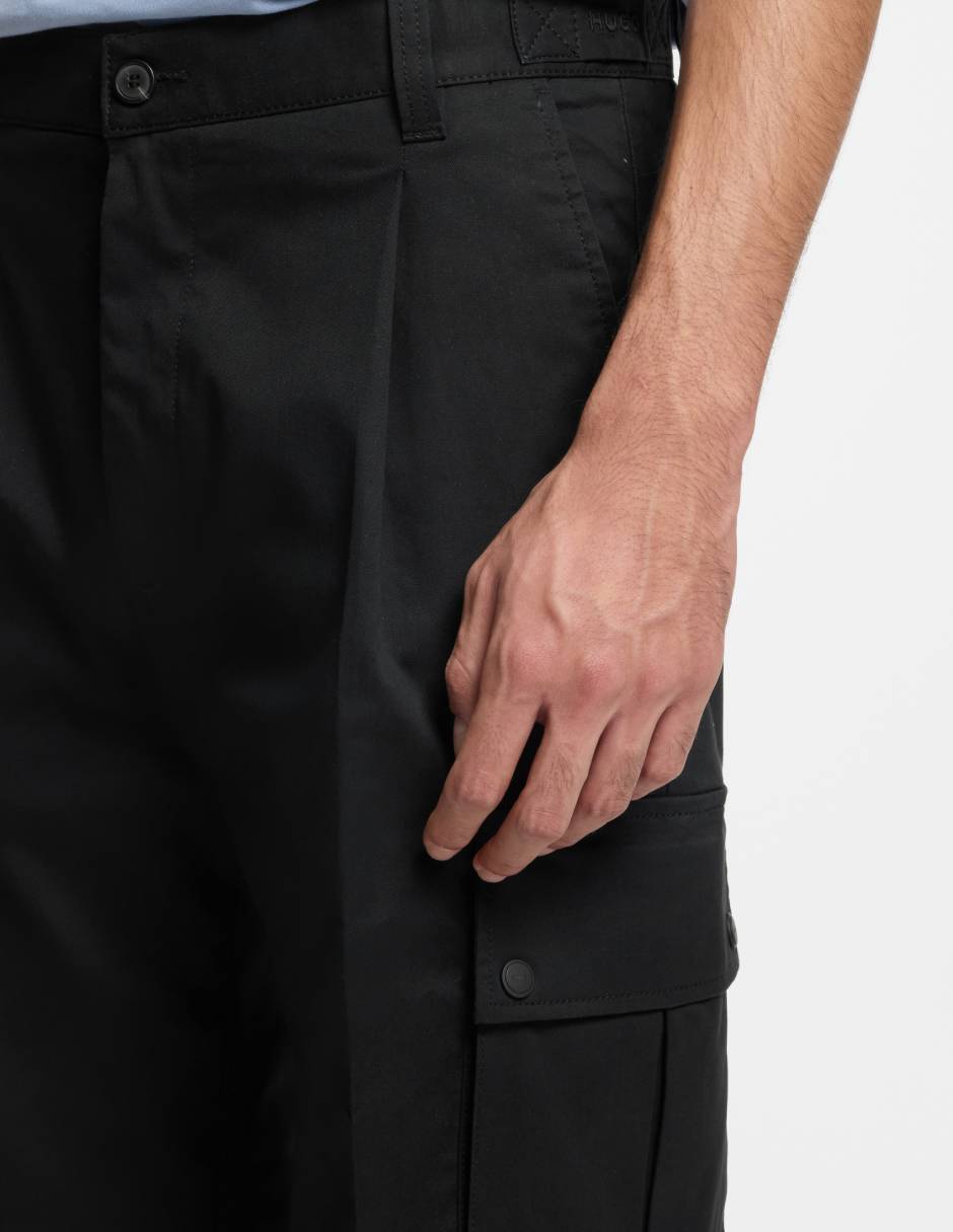 Pantalón business casual cargo recto de algodón para hombre 3