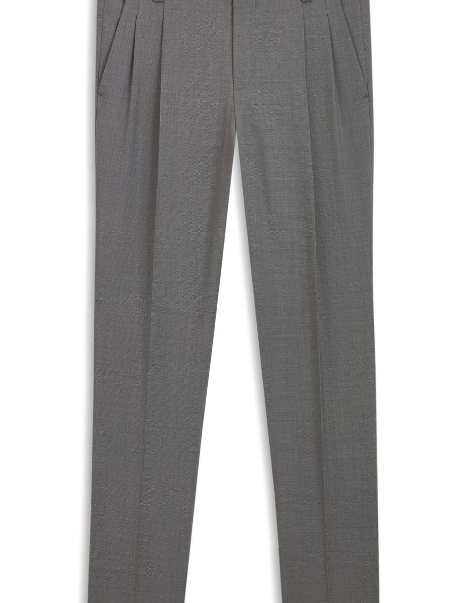 Pantalón bussines casual de vestir slim de lana para hombre 2