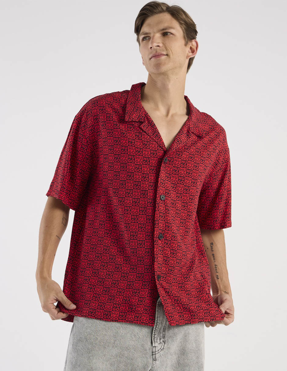 Camisa playa manga corta para hombre
