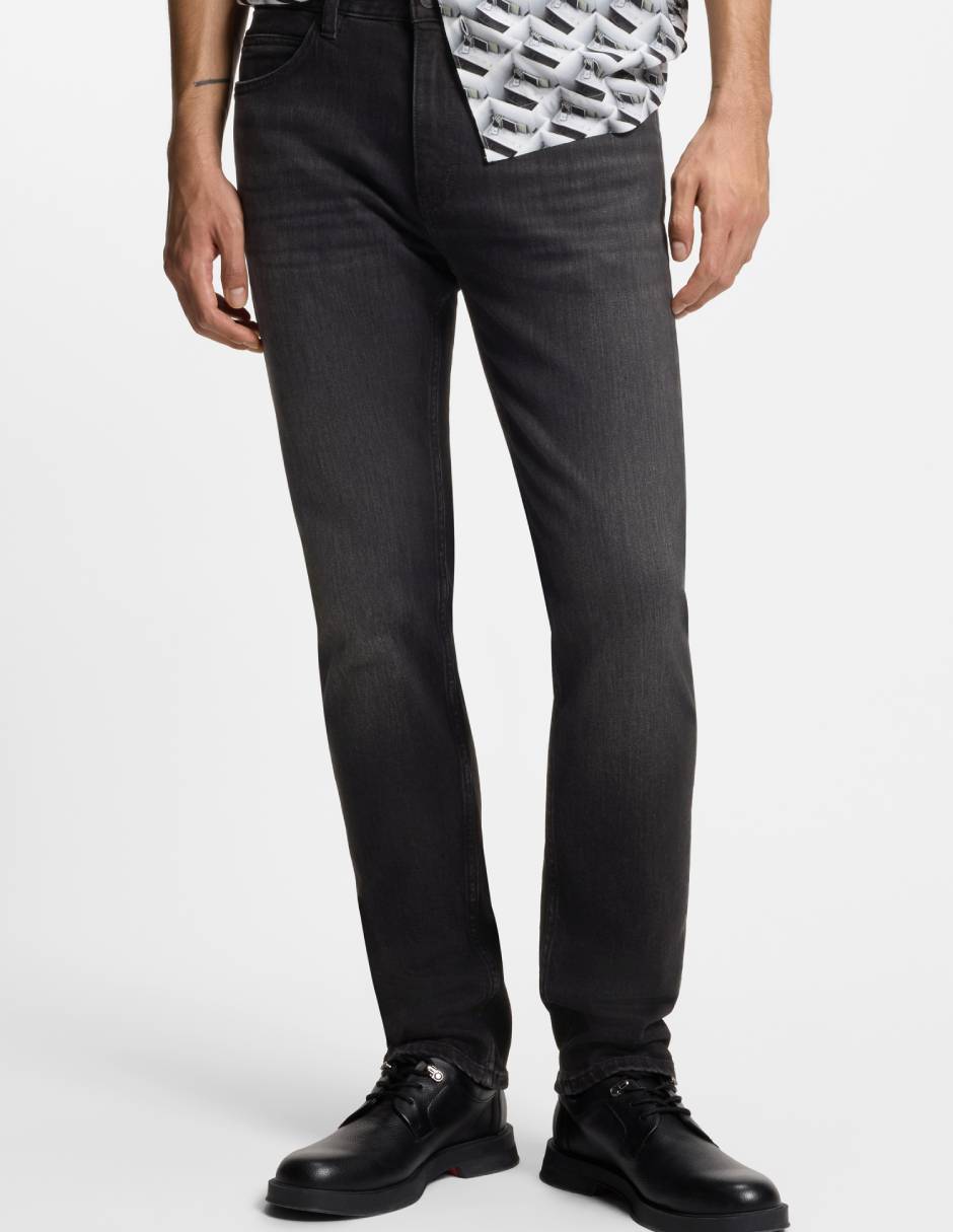 Jeans slim lavado medio para hombre