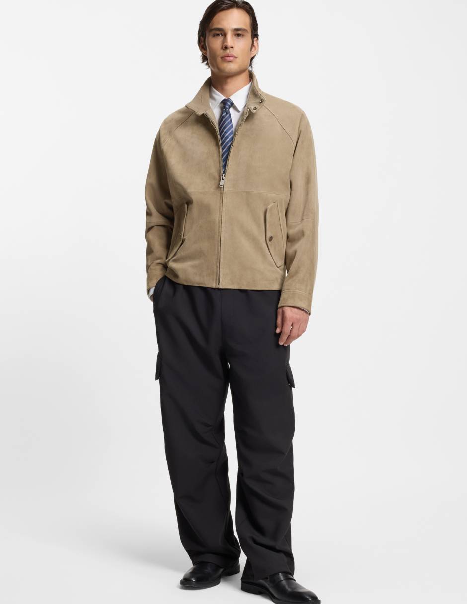 Chamarra casual de piel para hombre 3