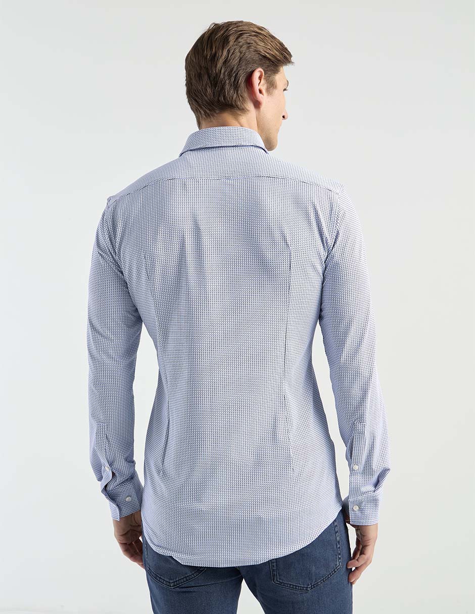 Camisa casual manga larga para hombre 6