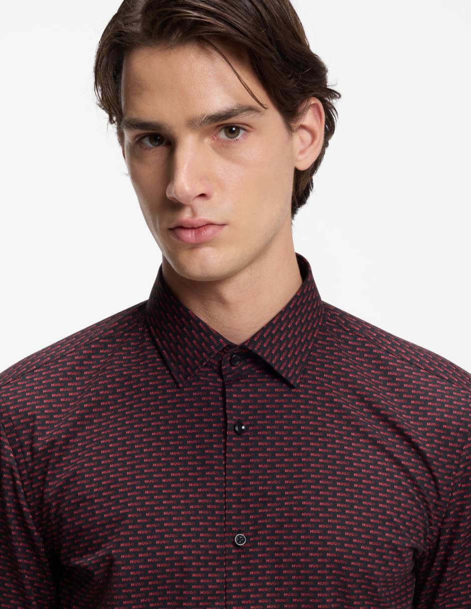 Camisa business casual de algodón manga larga para hombre 4