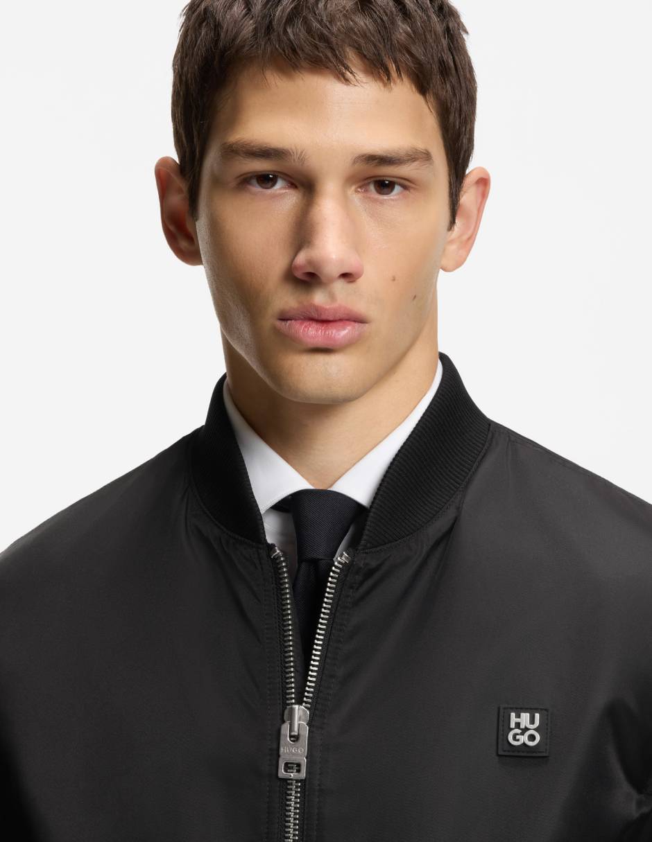 Chamarra bomber impermeable de piel para hombre 4