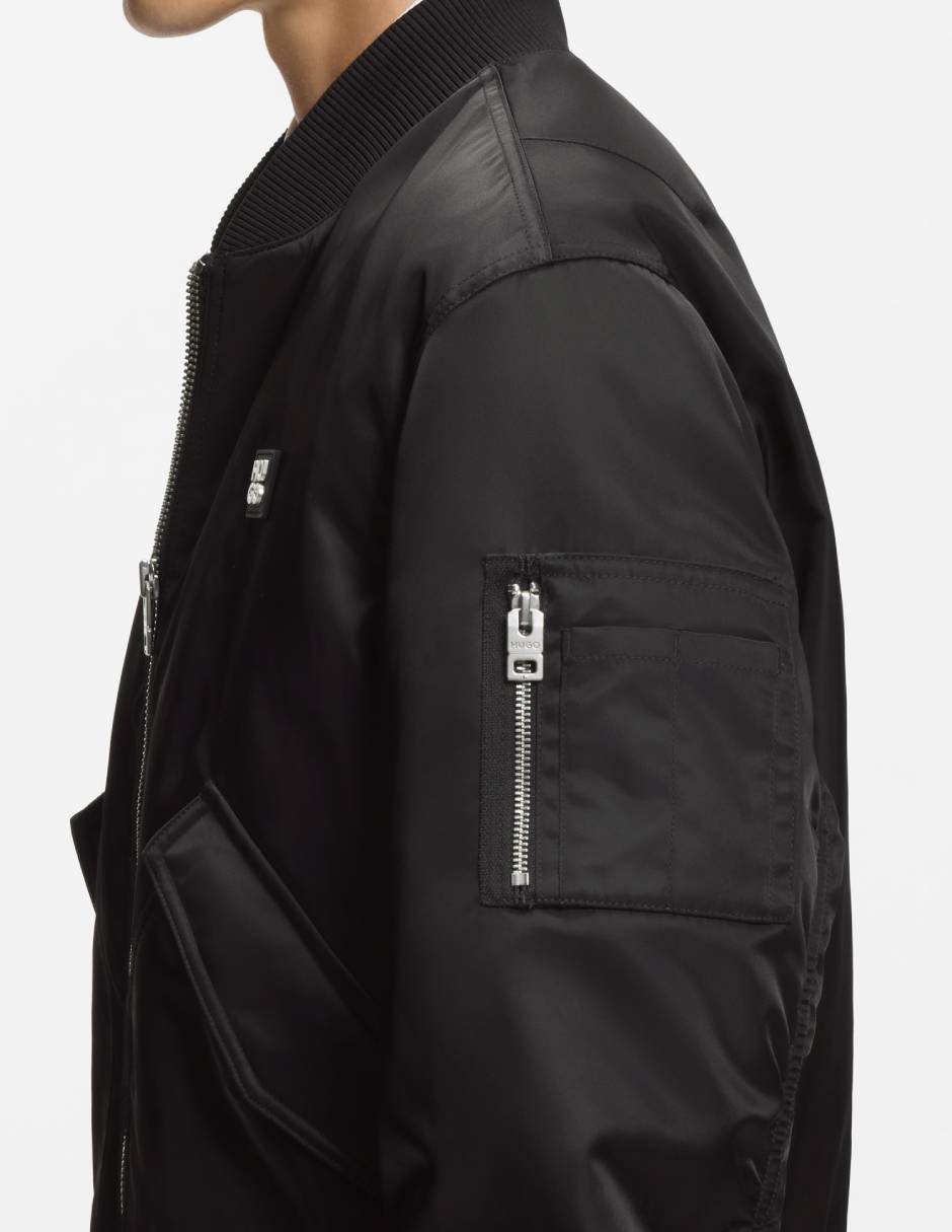 Chamarra bomber impermeable de piel para hombre 5