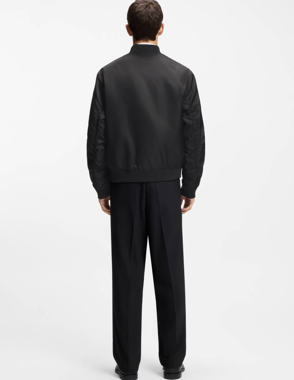 Chamarra bomber impermeable de piel para hombre 6
