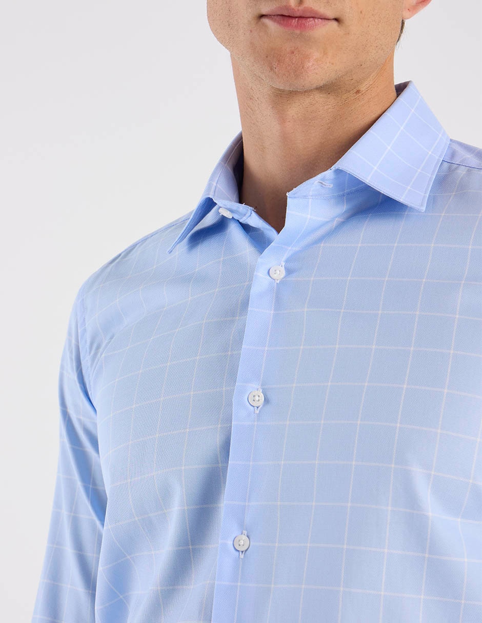 Camisa de vestir de algodón manga larga para hombre 5